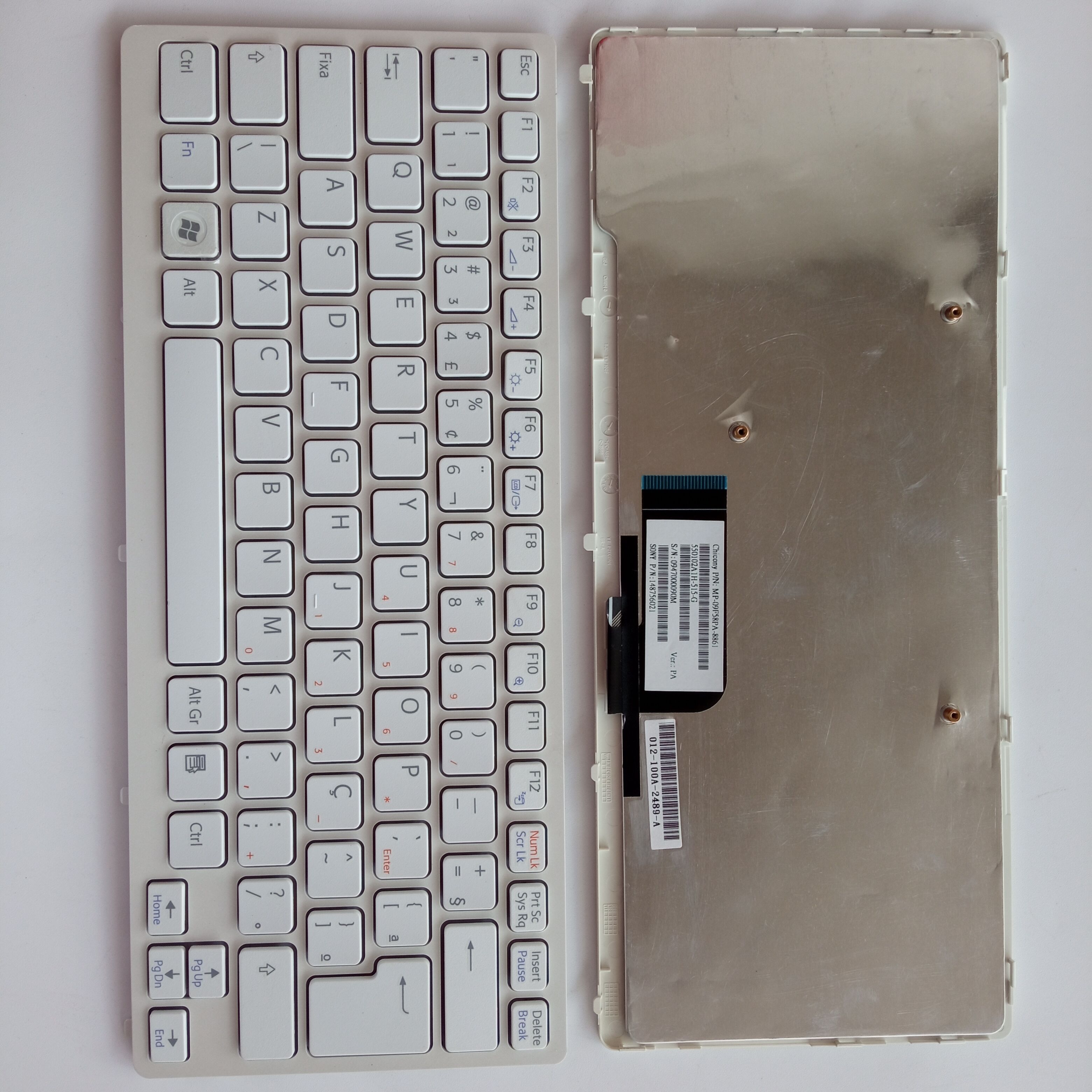 Picture of New Replacement Laptop Keyboard For SONY CW/VPC-CW/CW16EC/CW18FC WHITE FRAME BLACK BR Layout